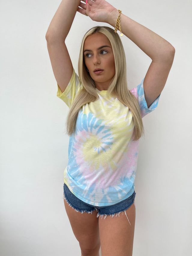 Good Vibes Tie Dye Unisex Oversized  T-Shirt