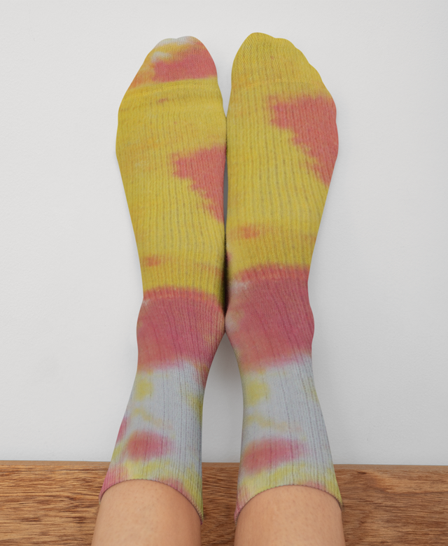 Tie Dye Surfers Sunset Cotton Socks